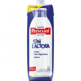 PASCUAL Leche entera Sin lactosa envase 1 L